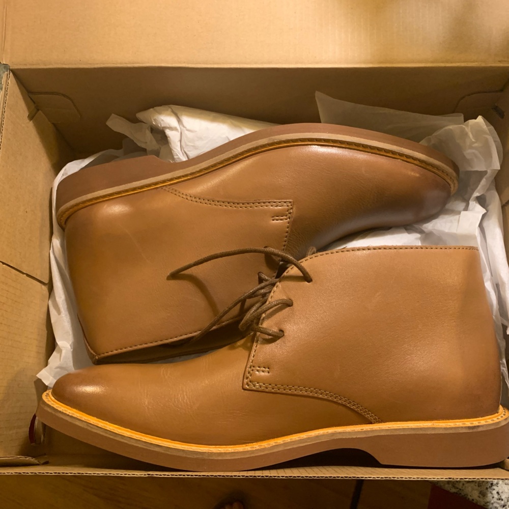 NEW Clark’s Atticus Limit Tan Leather Boot